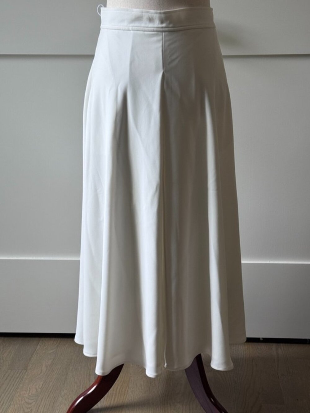 Jay Godfrey Ivory/Light White A-Line High-Waisted Maxi Skirt, Fully Lined - Picture 2 of 12